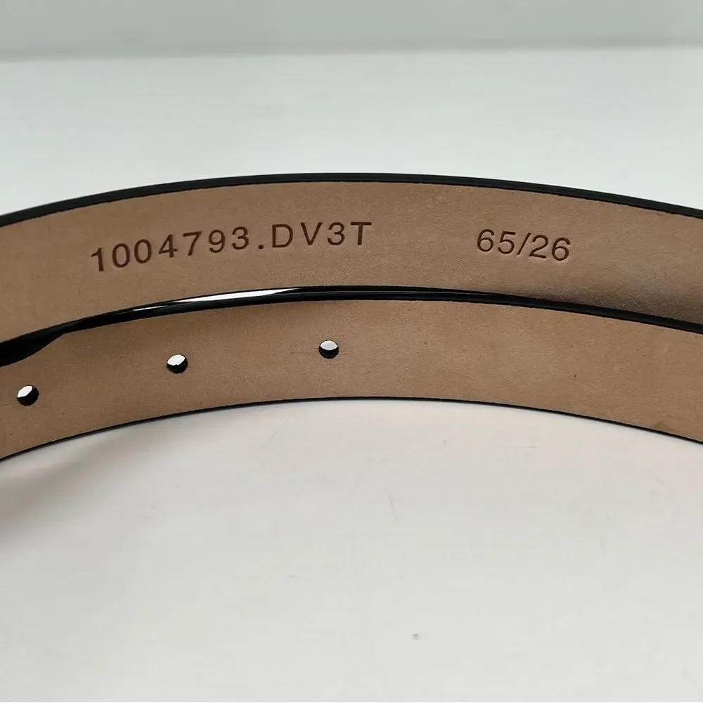 $575 Versace Medusa Belt Leather Gold Buckle Belt Women 65 cm /26 Inches Size S